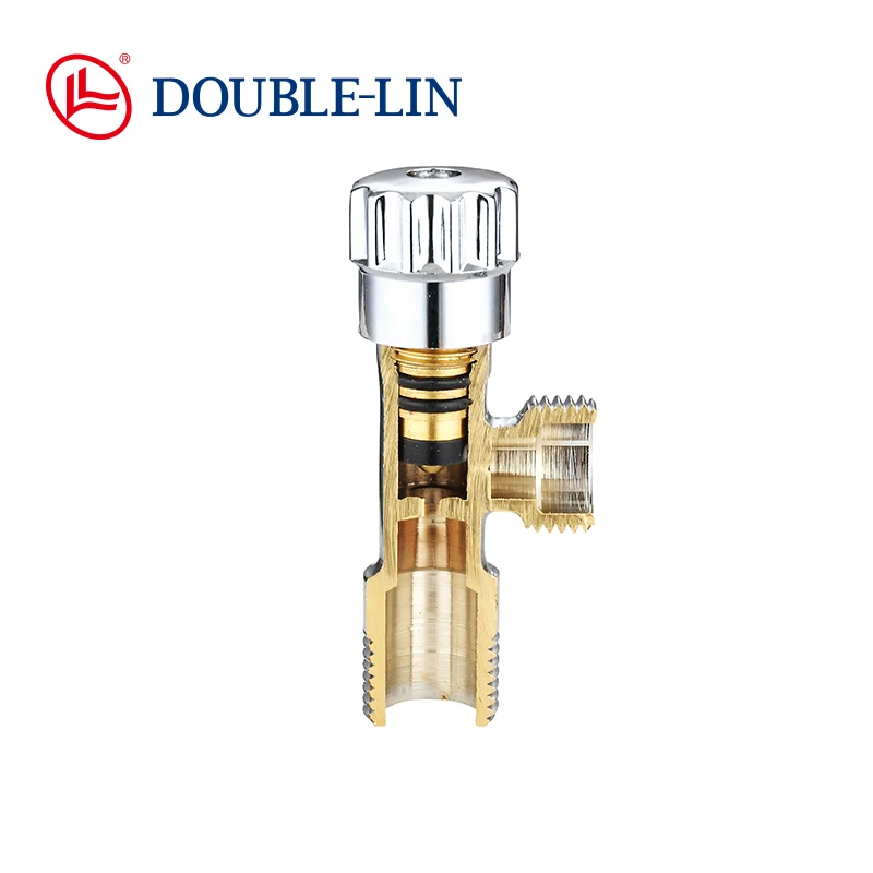 Полированные хромированные Угловые Клапаны 1/2x3/8 дюйма из АБС