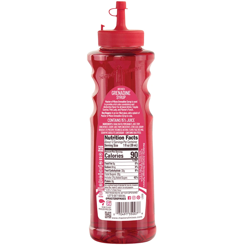 
Cocktail Essentials Grenadine Syrup - 375 ml Ready-To-Use Non-Alcoholic Cocktail Ingredient 