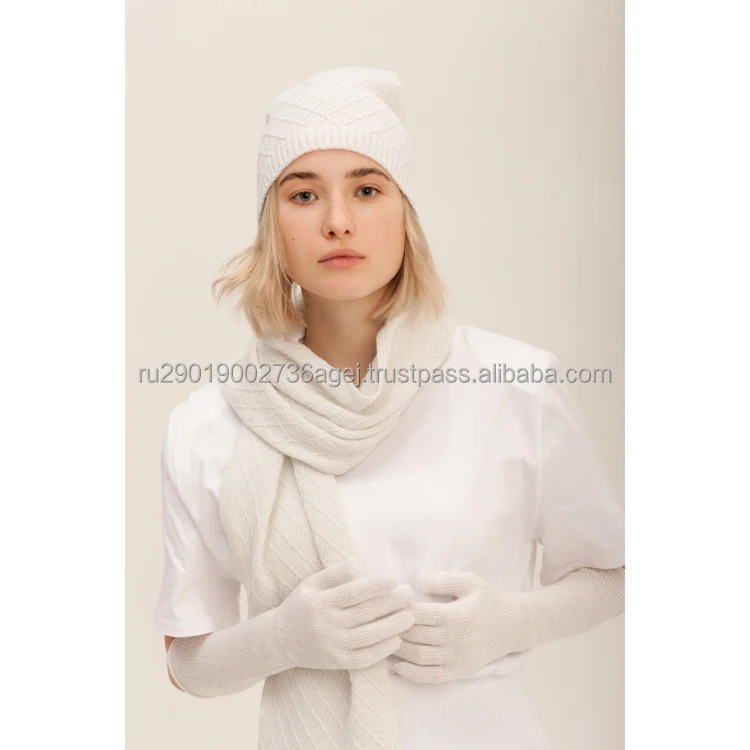 Good quality knit gloves for autumn/winter the original Orenburg goat down knitting manufacturer prices woolen gloves