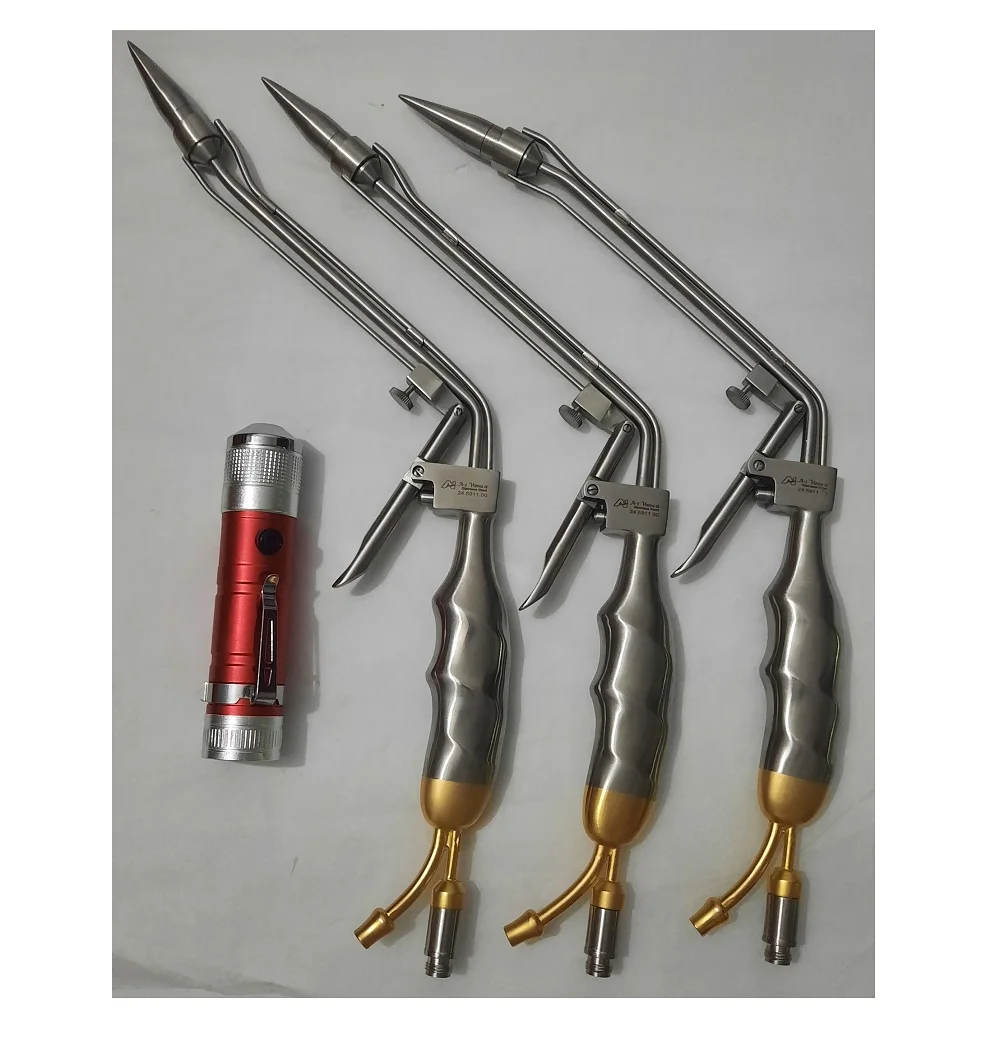 Новые Индивидуальные A-1 геморроидальных всасывания ligators волоконно-оптический двойной головкой 11 мм 13 геморрой кремния-хомут с круглым воротником для мальчиков и девочек батарея