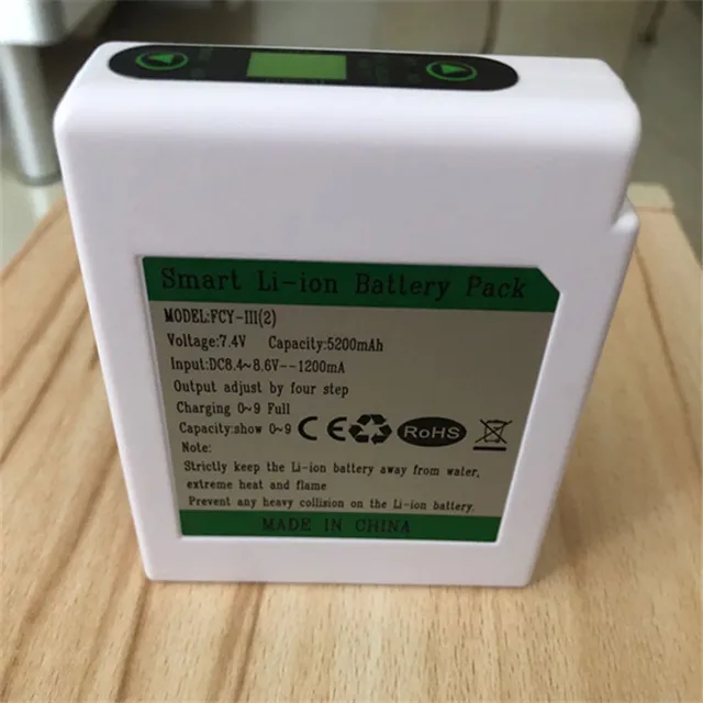 FCY Rechargeable Battery/Power Bank 7.4v 5200mAh for Heated Jackets/Heated Hoodies and Heated Vests