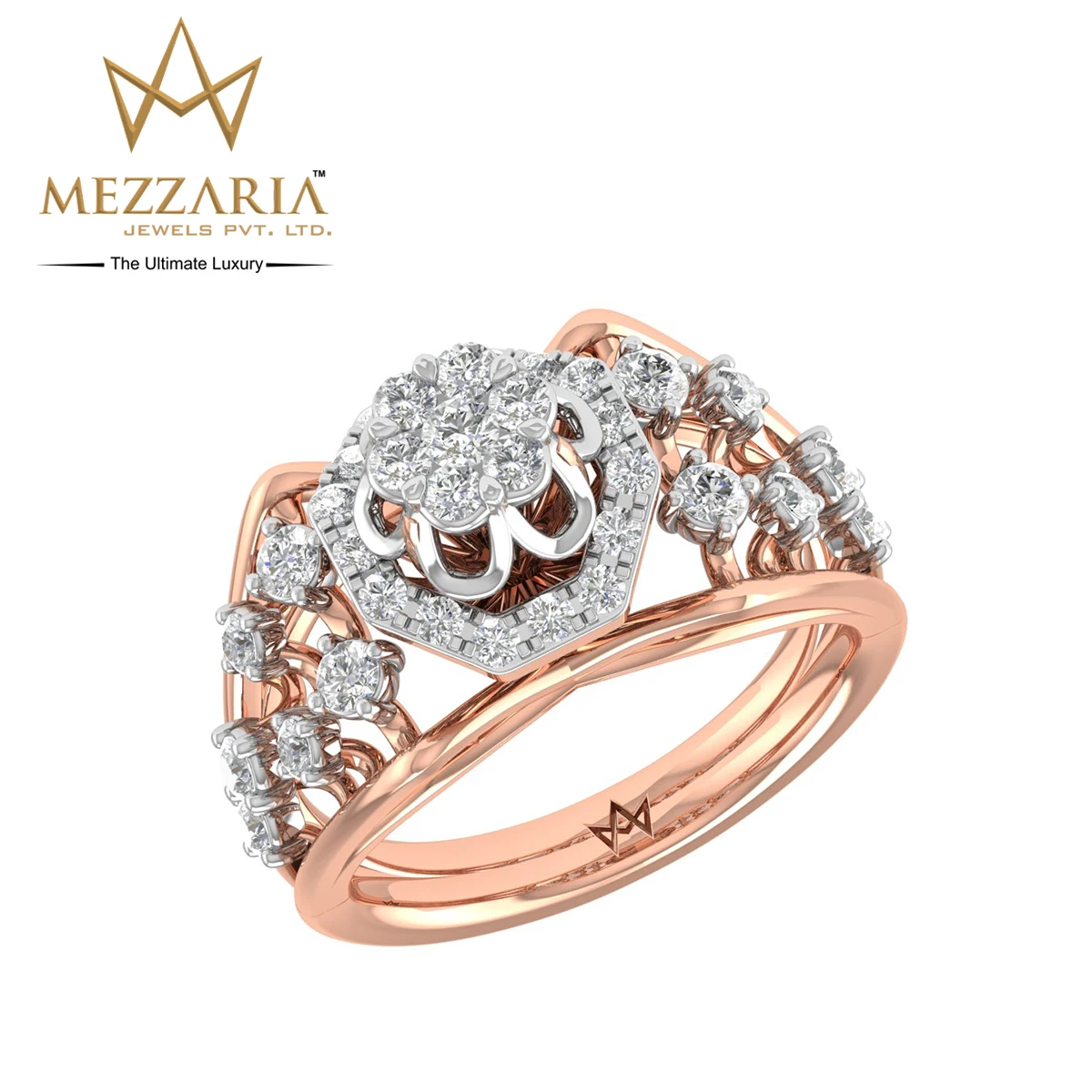 Натуральный 18K Золотое кольцо с бриллиантом для женщин