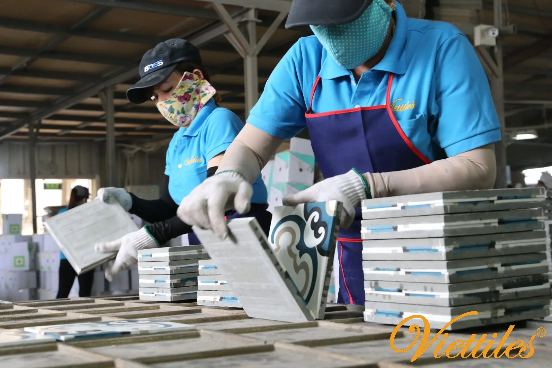 Hexagon cement tiles 230x200x16mm