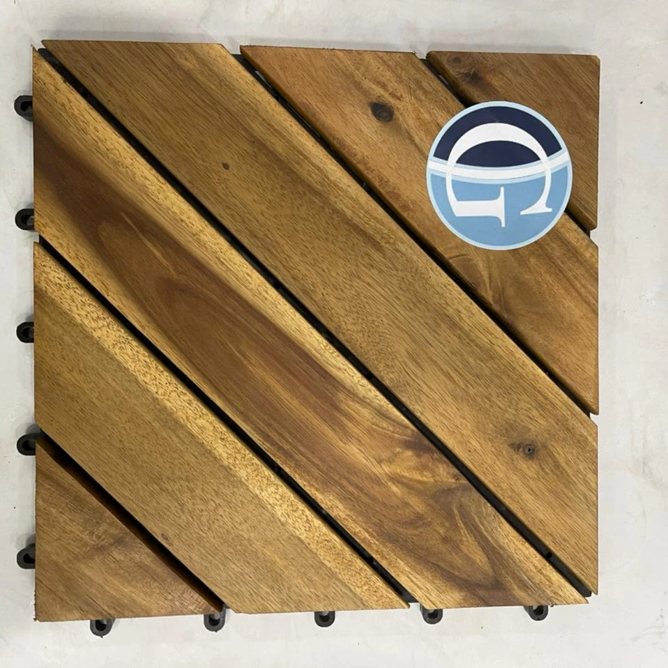 High quality wood floor for balcony garden from Vietnam High durable hardwood flooring outdoor interlocking wood deck tiles