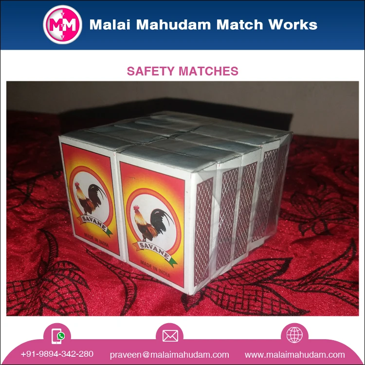 Top Seller Bulk Exporting Safety Matches/Match Sticks for Kitchen Customizable Color Wooden Match Heads Black Red Colorful