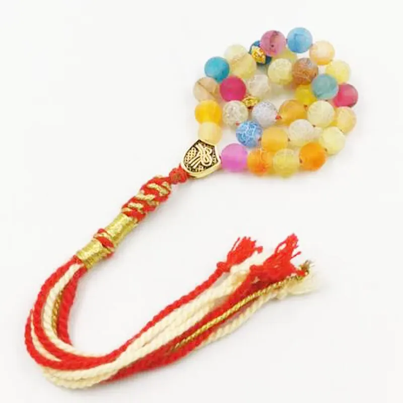  Мусульманский браслет из натурального агата тасбих Исламский подарок модные аксессуары ювелирные изделия misbaha новый дизайн турецкий розарий