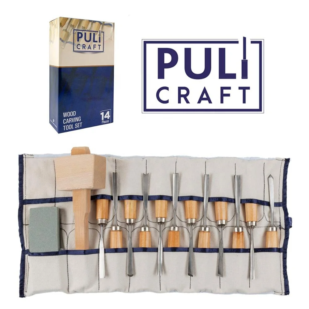 Набор для резьбы по дереву 14 шт. долото ручной