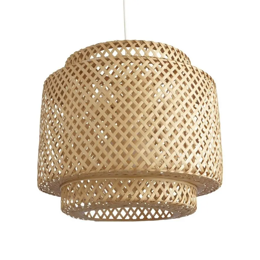 Rattan Light Bamboo Hanging Lamp Handmade