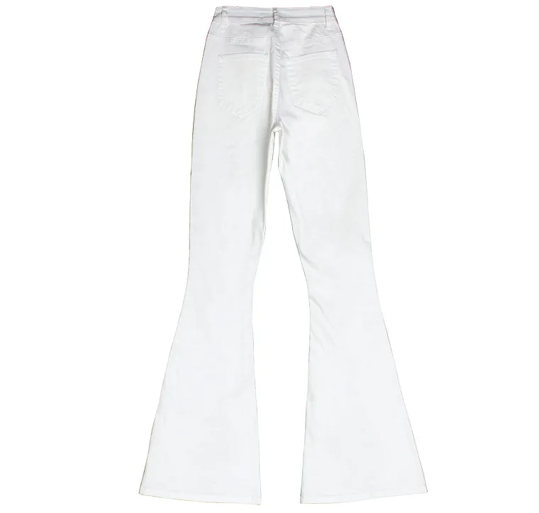 
Women Stretch High Waist Skinny Embroidery Jeans Ripped Woman Floral Holes Denim Pencil Pants 