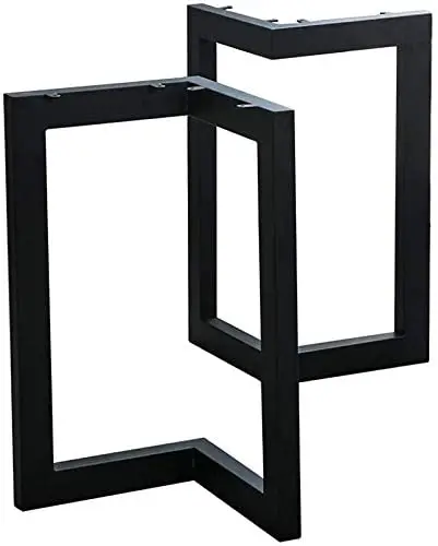 Industrial Square Table Legs For Dining Coffee Frame DIY Office Furniture Support Feet  Black Metal Support Table Foot