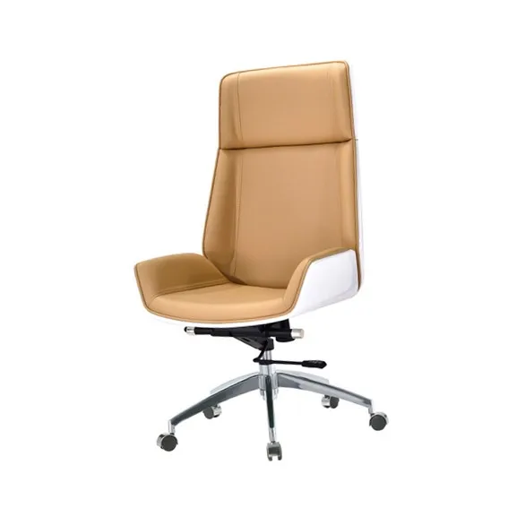 Высококачественное кресло руководителя с высокой спинкой и текстурой грецкого ореха