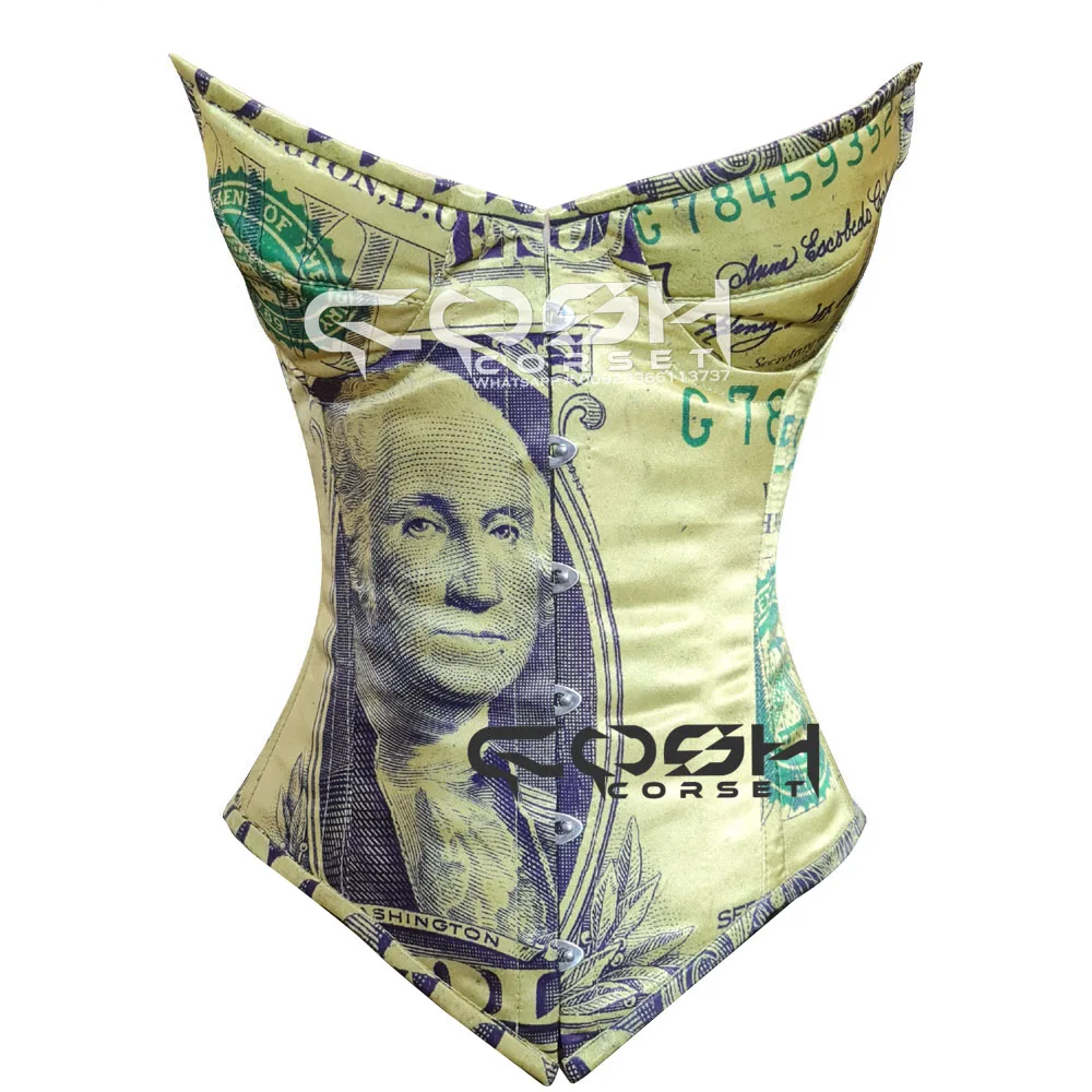 Wholesale New Arrival Best Selling Body Adjustable Shaper Digital Printed Sublimated Party Wear Satin Corset With pointy Cup