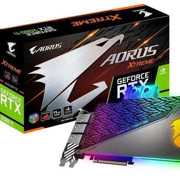 
Видеокарта Gigabyte AORUS GeForce RTX 2080 Ti Xtreme 11G, 3-х слойные вентиляторы Windforce, 11 ГБ, 352 бит, GDDR6 