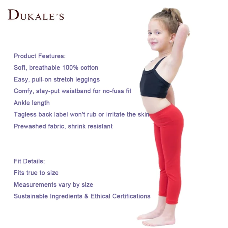 Built-In Elastic 3-Pack 95% Cotton 5% Spandex Plain Girls Leggings Ankle Full Custom Pants Solid Color Cartoon Girl Leggings