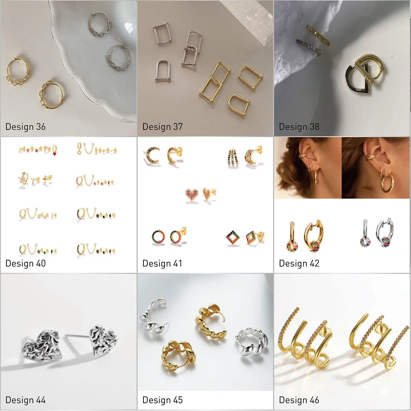 Wholesale women teardrop cubic zirconia silver crystal long dangle fancy fashion drop earring