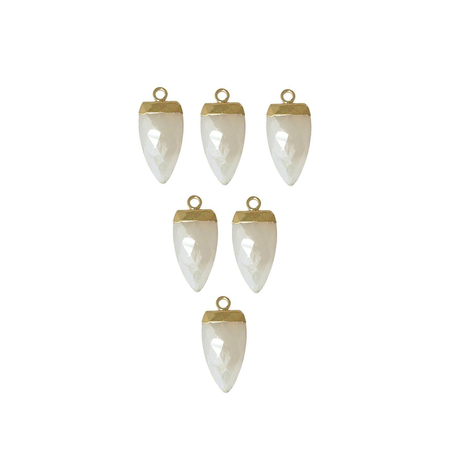 Хризопраз драгоценных камней золотые гальванические половина Маркиза Форма кулон ювелирные изделия GH-10