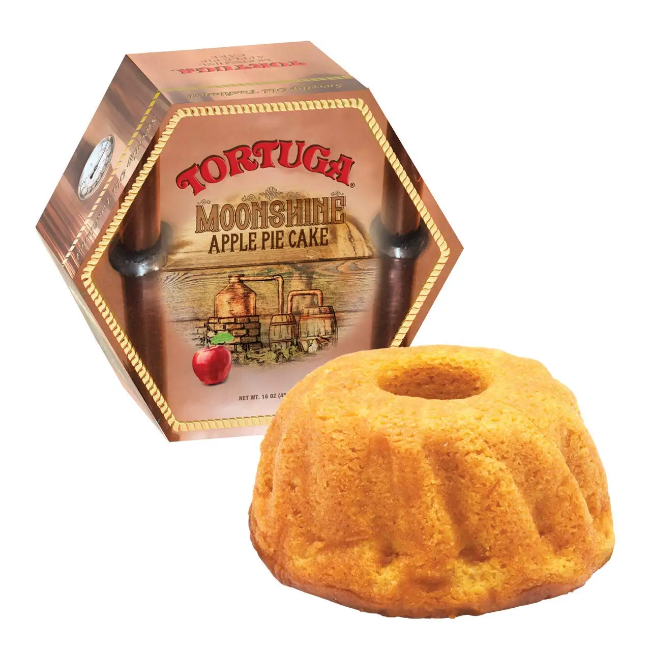 TORTUGA Caribbean MOONSHINE APPLE PIE Cake - 16 oz - The Perfect Premium Gourmet Gift for Gift Baskets Giveaways