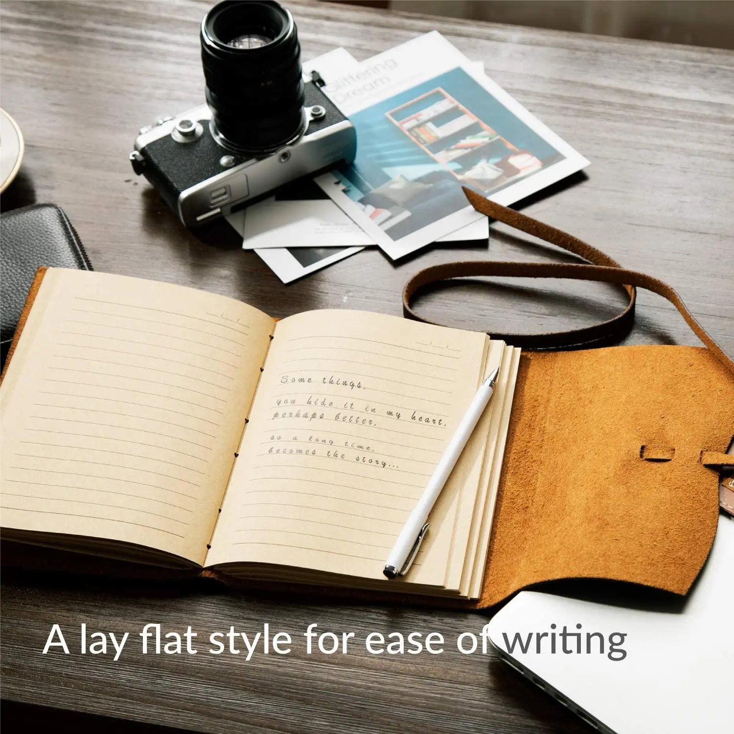 Natural  Leather Journal for Men and Women to Write in 6x8 inches Lined Leather Journal Notebook Rustic Handmade Vintage Leather