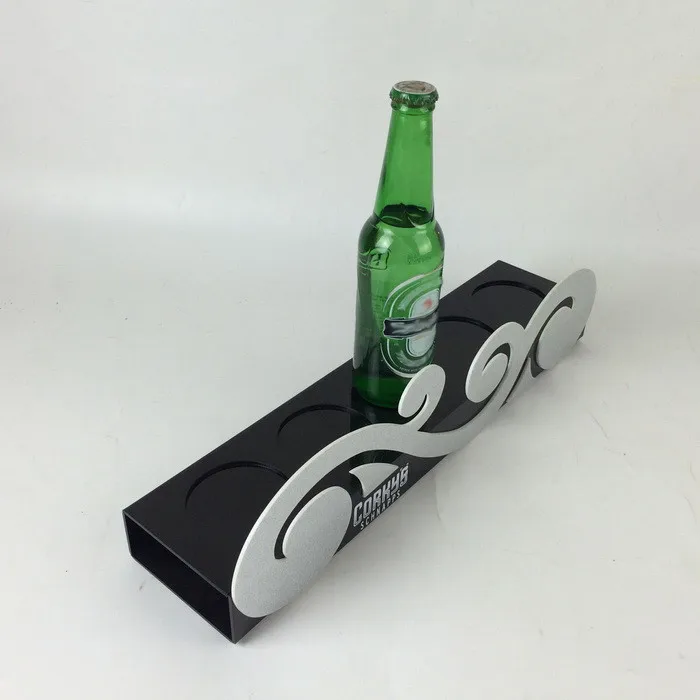 Factory Custom Black Desktop Stand Shop liquor Wine Bottle Holder Acrylic Display