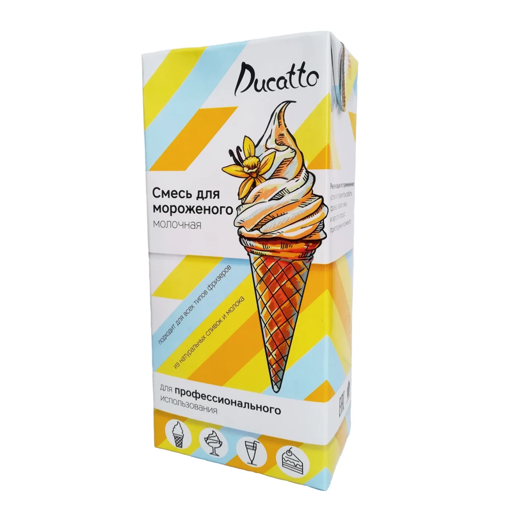 Liquid milk mix for making ice cream