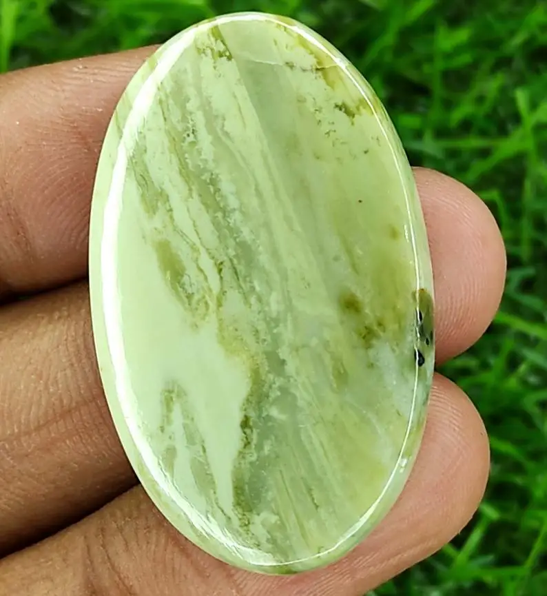 Excellent Top Grade Quality 100% Natural Green Opal Oval Shape Cabochon Loose Gemstones For Making Jewelry at Bulk Prices OEM