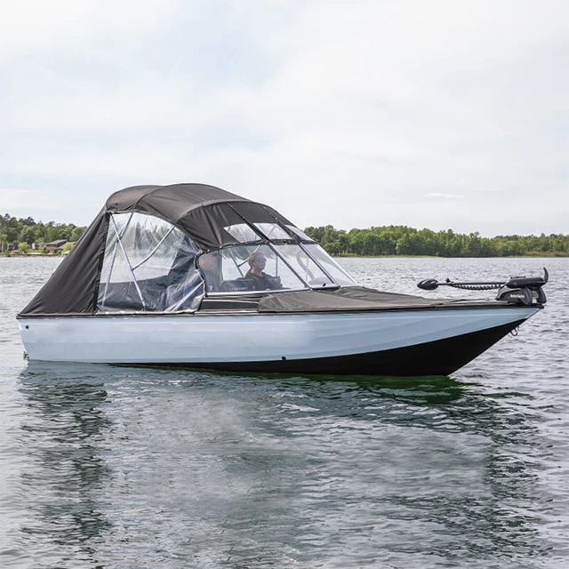 Ecocampor New Luxury 19ft Aluminum Bass  Boat with Console and Windscreen for Sale