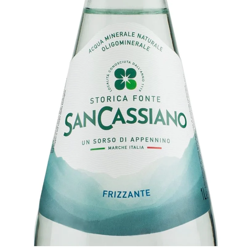 Минеральная вода San Cassiano Сделано в Италии 1000 мл блестящая