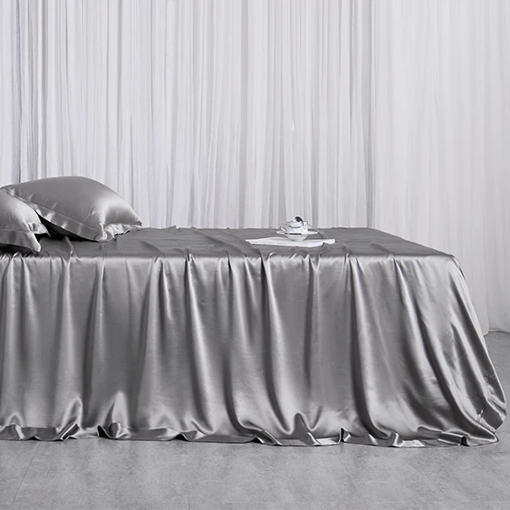 silk bed sheets 100pure bedding set luxury Silk flat sheet customised size and colour 16/19/22momme silk sheet set
