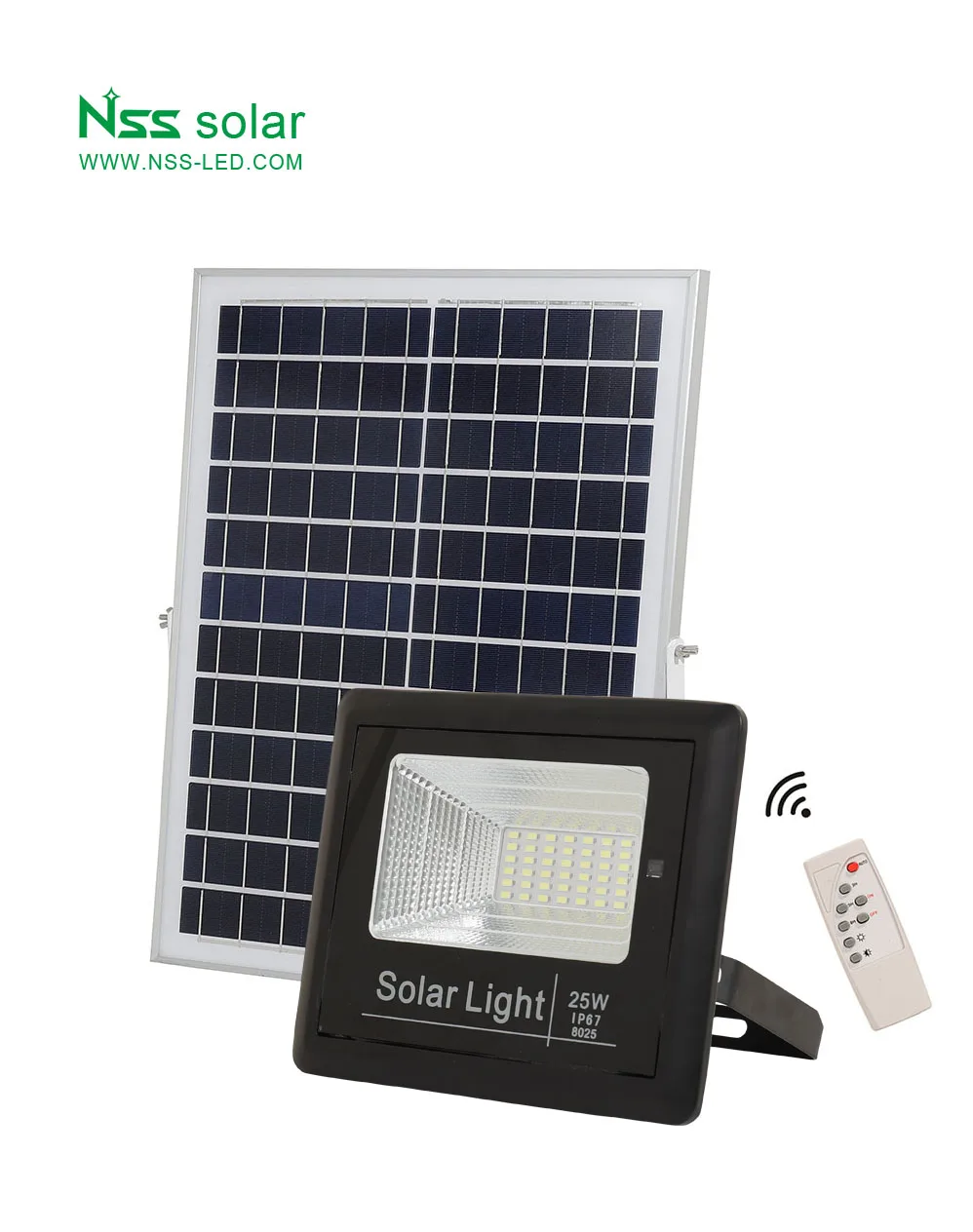 
SL27-A25W 6000K 25W good quality good price IP67 waterproof strong lumen led solar outdoor motion sensor light for park use 