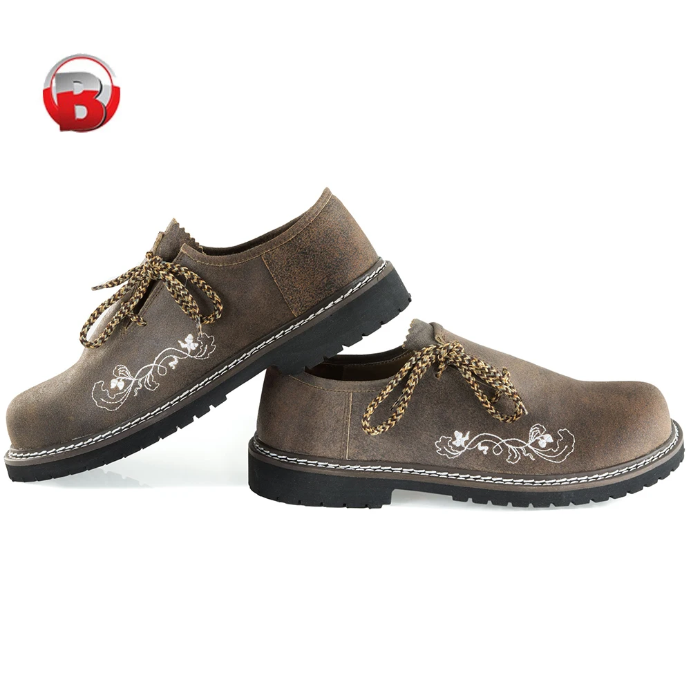 Немецкая Баварская обувь с вышивкой, натуральная кожа, трубчатая, Октоберфест, вышитая обувь