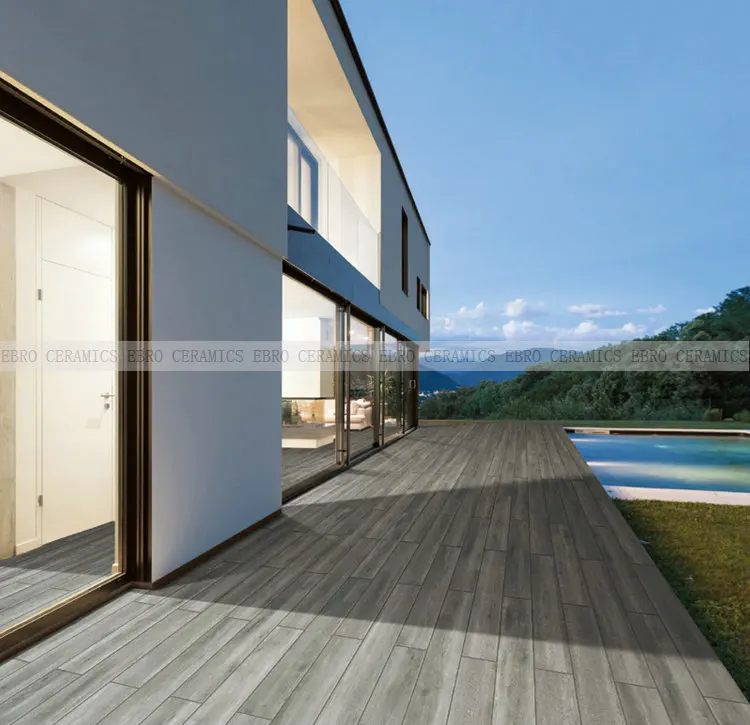 200x1200 2cm thick R11 wood porcelain outdoor floor tiles swimming pool deck tile garden floor