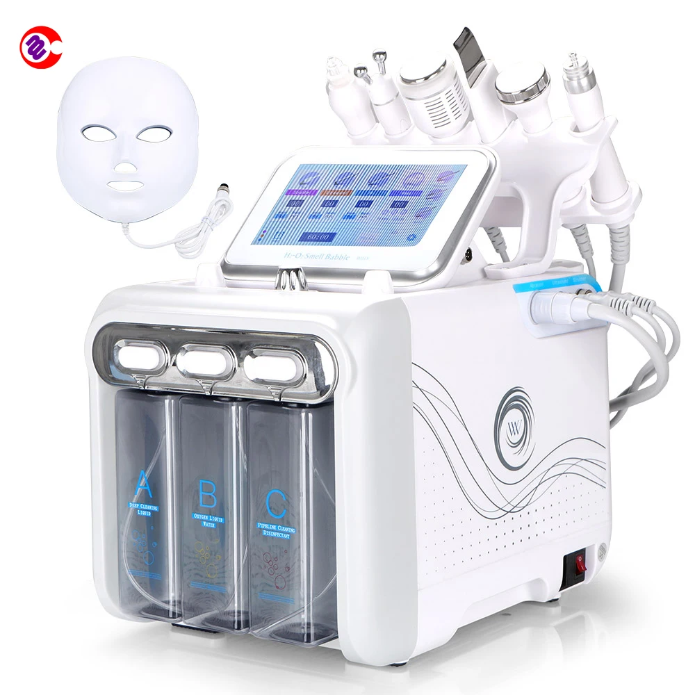 Promise 7in1 Spa Water Facial Cleaner Aqua facial beauty machine multifunction skin care device Bio Microcureent for Skin