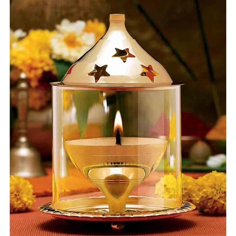 Metal Akhand Diya Worship Oil Lamps