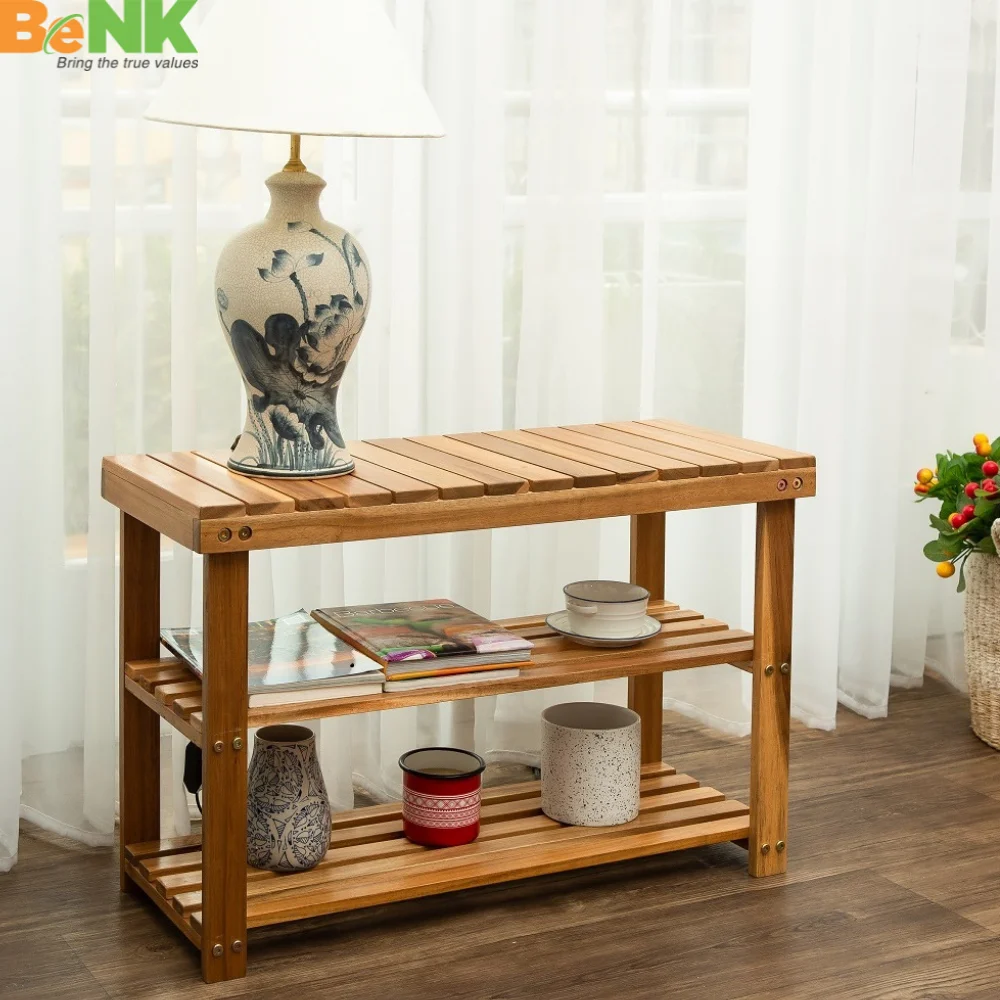 From Vietnam Solid Wood Free Standing Shoe Organizer/Eco-friendly Acacia Wood Rack