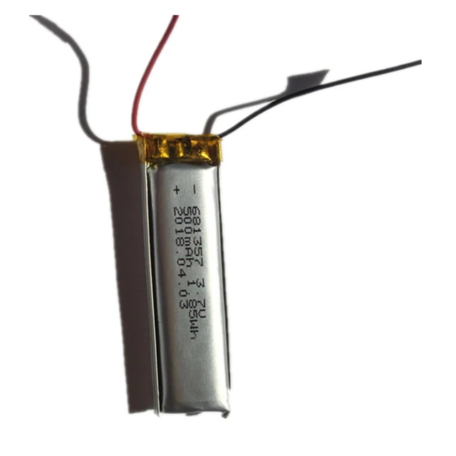 3,7 v 500mah литий-полимерная батарея 681357 перезаряжаемая литий-полимерная батарея с PCM