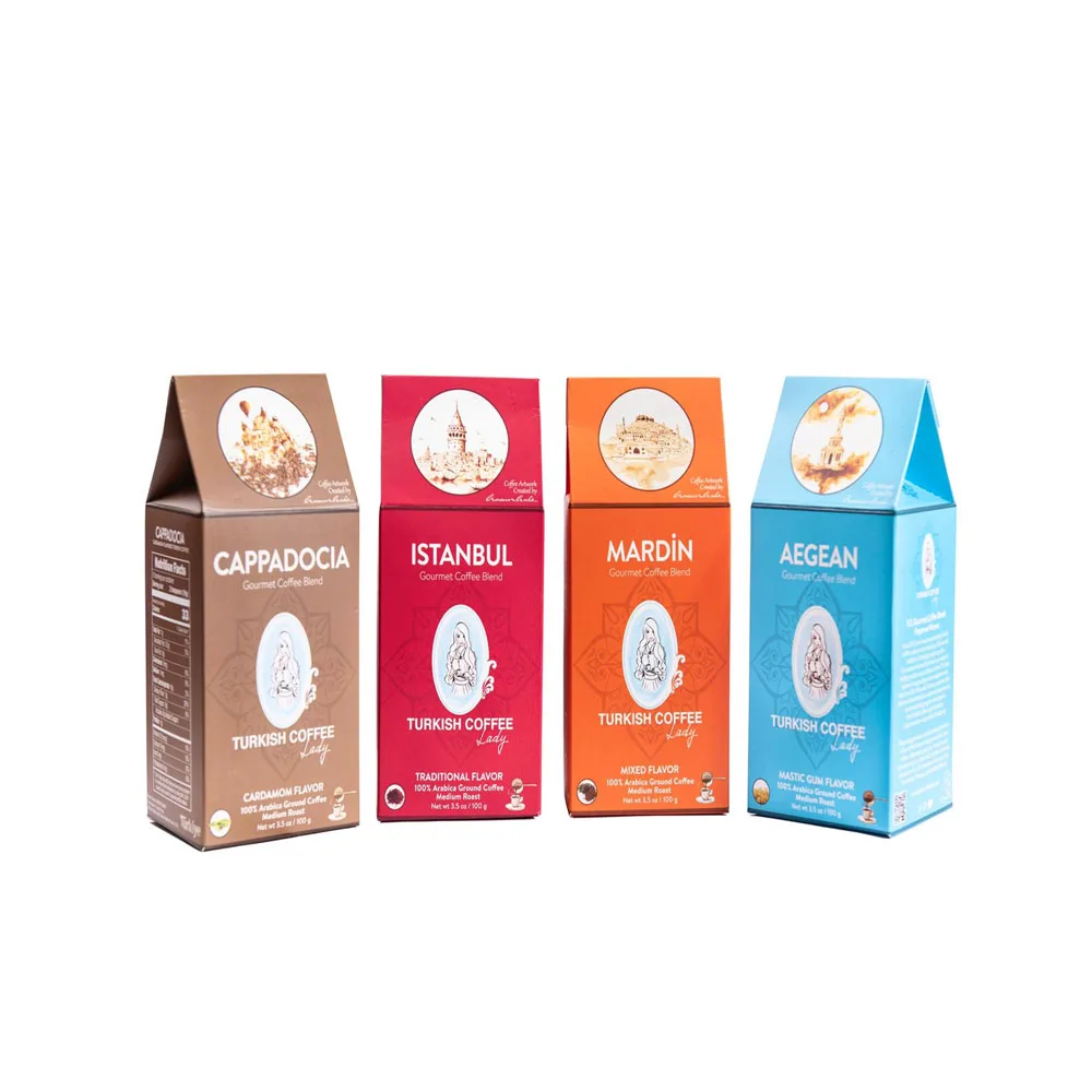 Turkish Coffee Lady Istanbul Gourmet Instant Coffee 100g Traditional Flavor 100% Arabica Ground Coffee Medium Roast