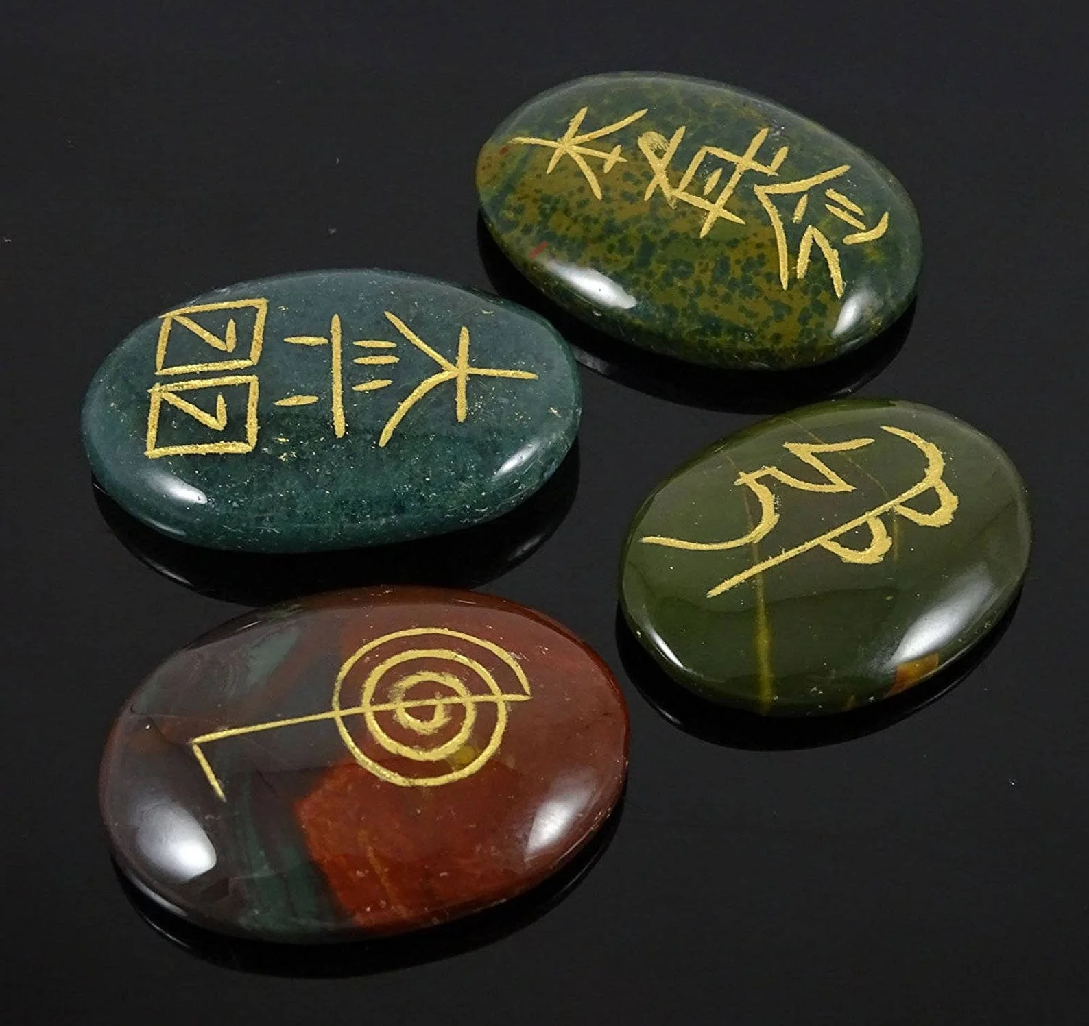 Драгоценный камень набор чакр рейки множество камней из 4 символов чакры духовный подарок лечебные камни Dowsing натуральный драгоценный