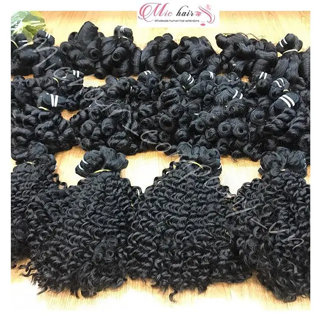 100 % raw Hair Extension, Natural Indian Curly Virgin Human Hair