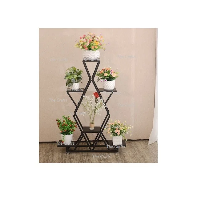 Modern Design Iron Black Color Planter Stand Planter Rack For Garden Decoration At Competitive Prices