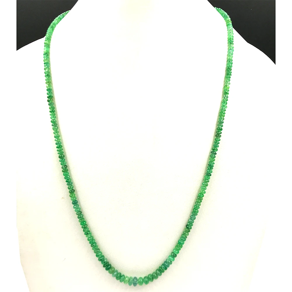 Excellent Quality Natural Green Emerald Beads String At Low Price