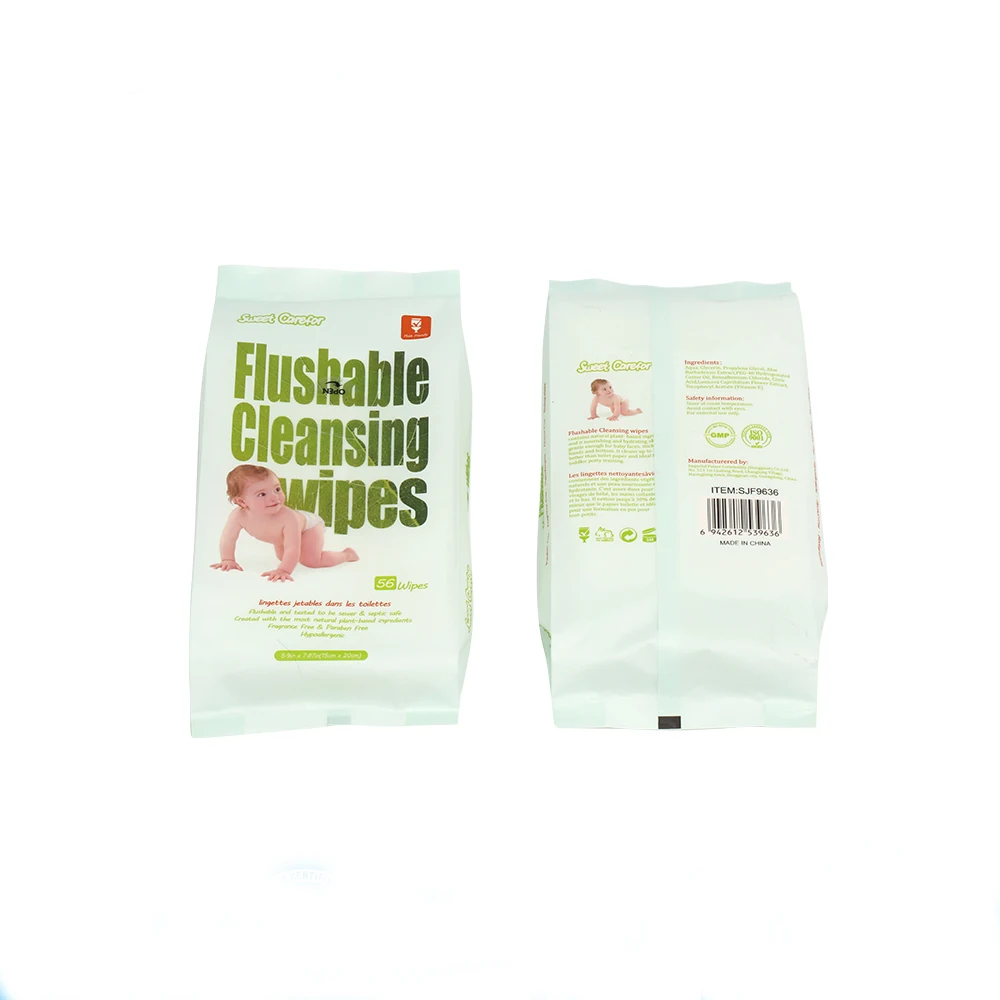 Factory wholesale OEM/ODM Natural adult cleansing wipes | Biodegradable adult flushable wipes