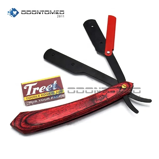 Handle Barber Razor Shaving Knife with Blade Edge Wood Classic Straight 1-2 Years