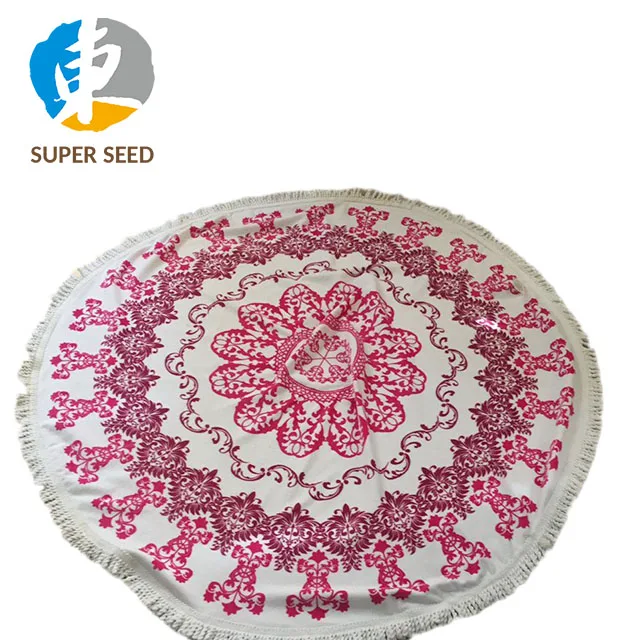  Full color sublimation print micro fiber round beach