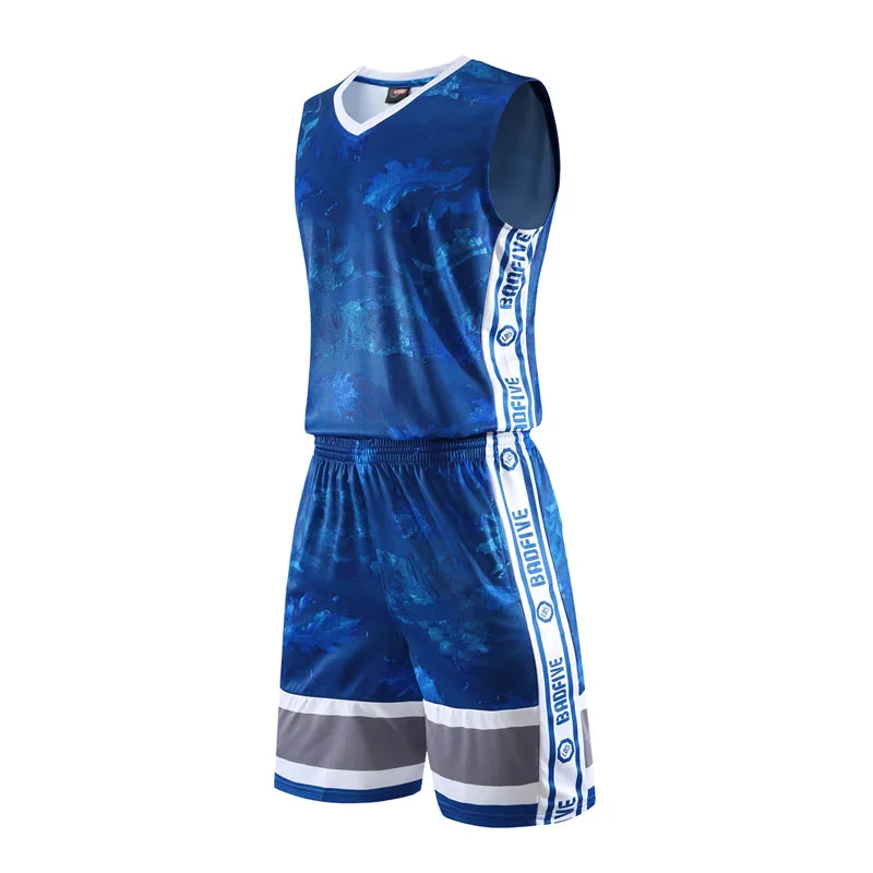 New Arrival Men Basketball Jersey Breathable Quick Dry Team Sport Sets Men Training Shorts & Jersey Basketball Uniform