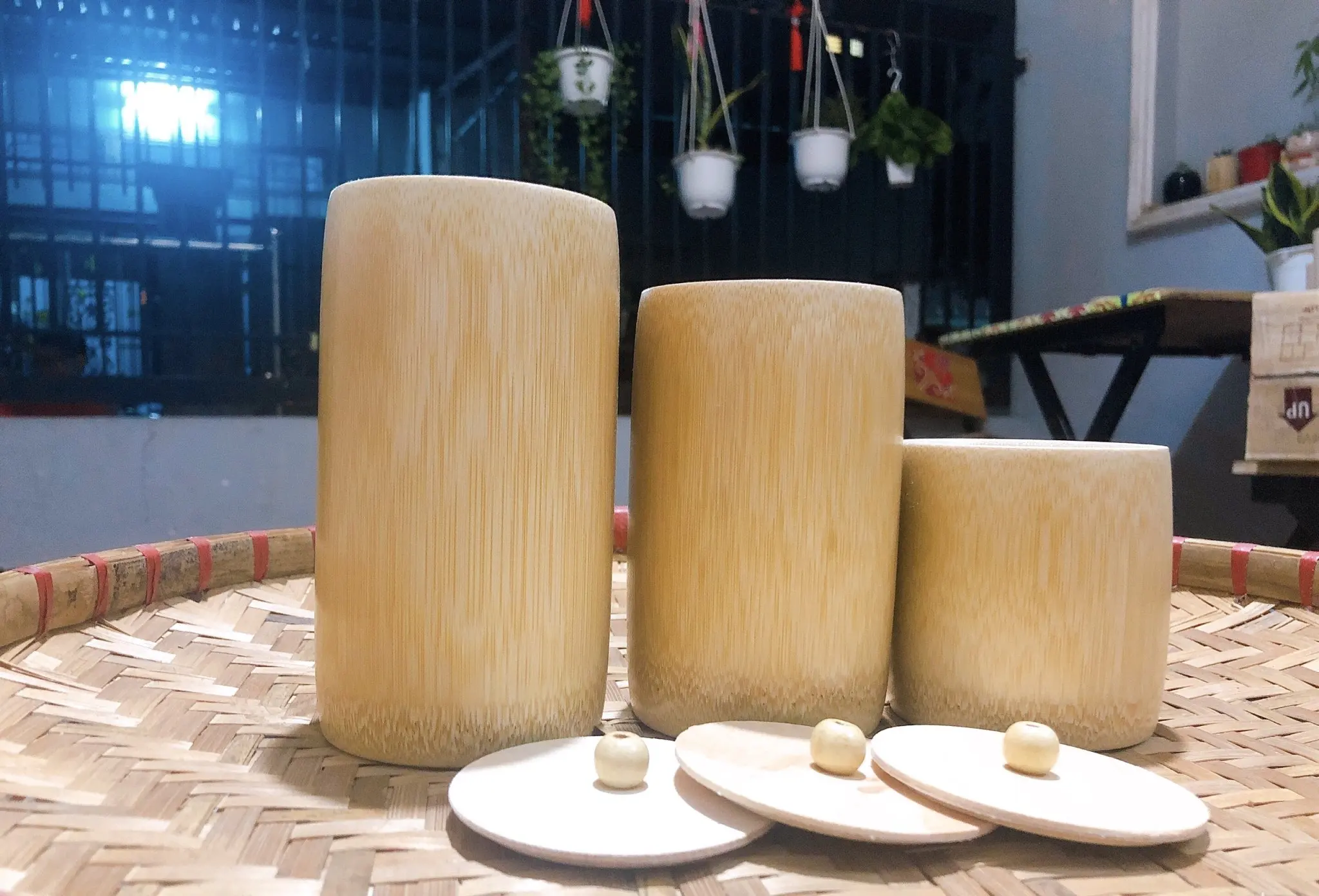 Eco-Friendly Bamboo Cup With Lid Coffee Cup Tea Cup For Water From Natural Bamboo Can Be Reusable Made In Vietnam