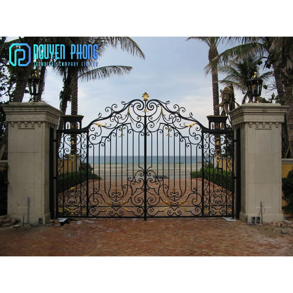 Hot Sale Original Manufacturer Wrought Iron Main Gate Modern Design From Vietnam