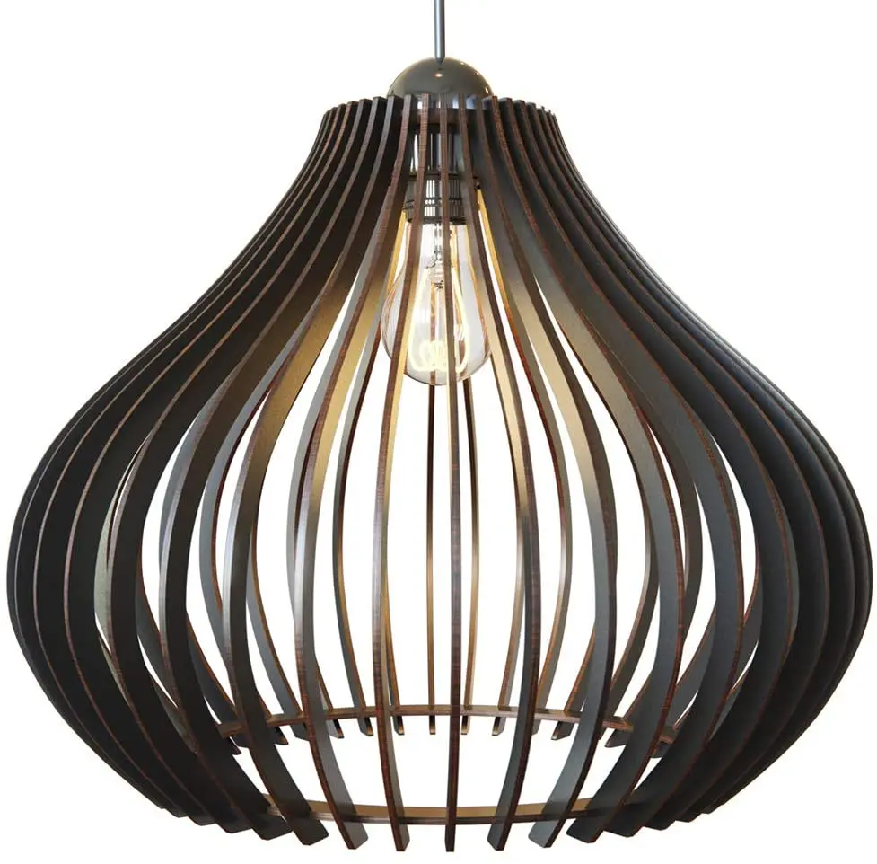 Черный Деревянный Потолочный подвесной