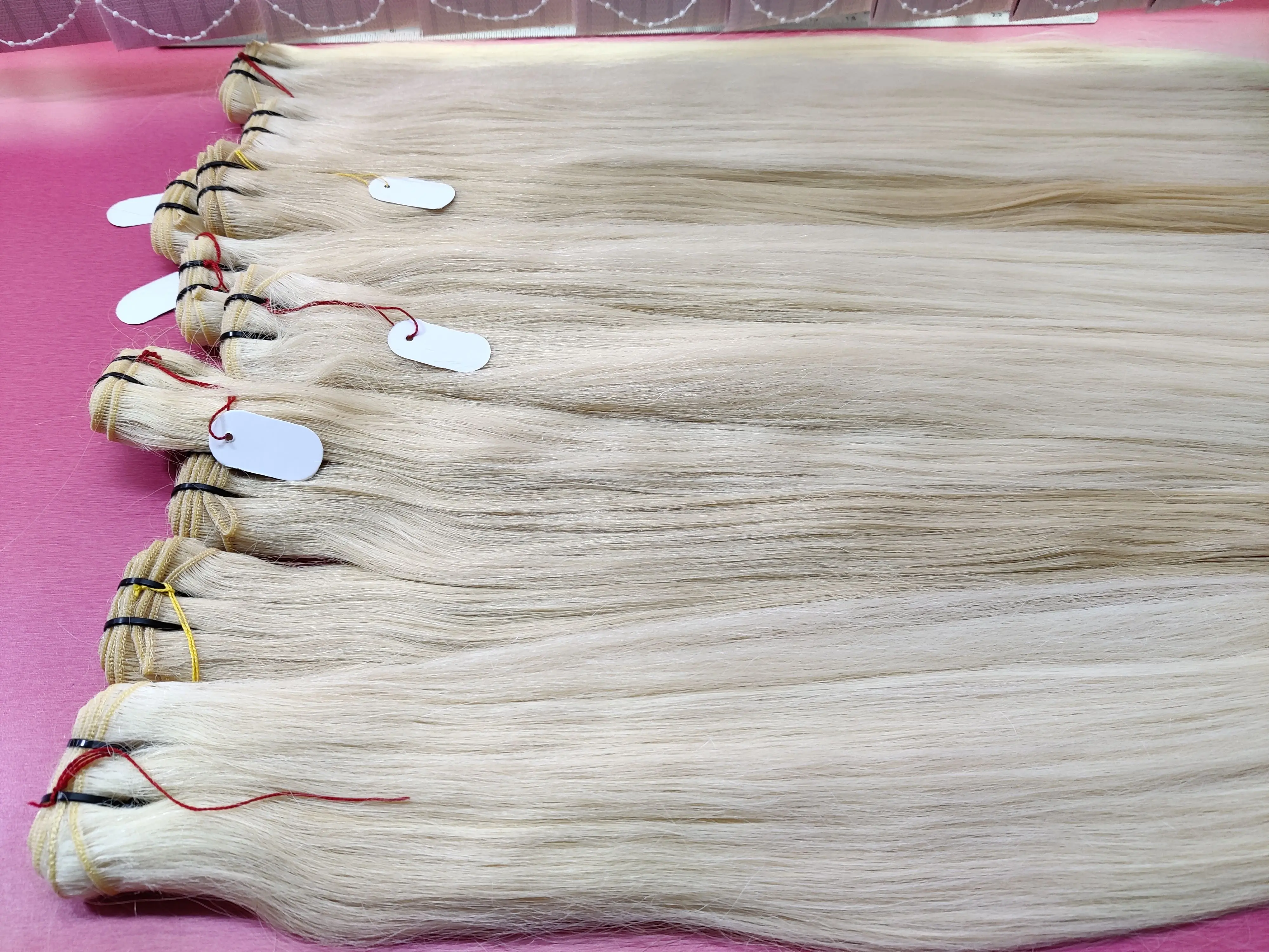 #613 Blonde Human Bundles Straight Blonde Extensions 100% Remy Weaves INDIAN Hair 100% Cuticle Aligned Hair Natural Black