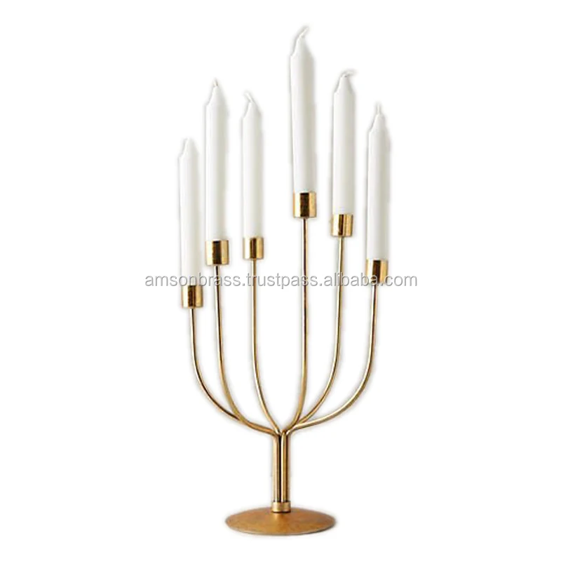 Home Decoration Golden Candle Holder Christmas Party Decor Tree Branch Candle Holder