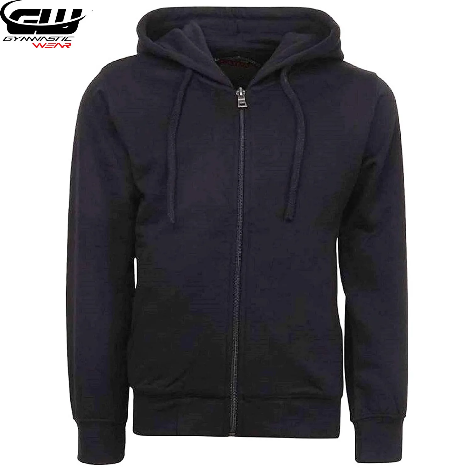 100 % cotton fleece hoodie zipper COLOR BLACK